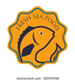 Sea life concept with fish design, vector illustration 10 eps graphic