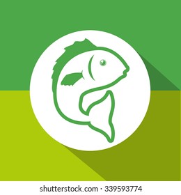 Sea life concept with fish design, vector illustration 10 eps graphic