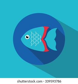 Sea life concept with fish design, vector illustration 10 eps graphic