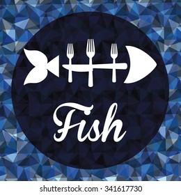 Sea life concept with fish design, vector illustration 10 eps graphic