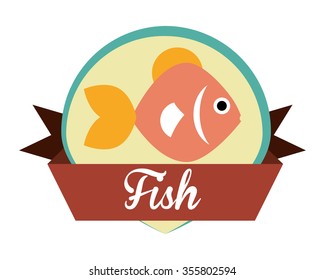 sea life  concept with fish design, vector illustration 10 eps graphic.