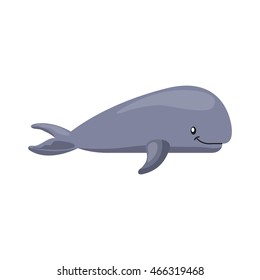 Sea life concept represented by Whale icon. Colorfull and flat illustration. 