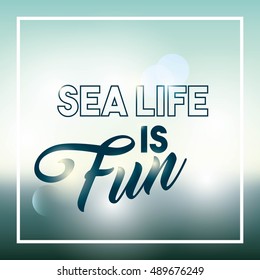 sea life conceptual poster vector illustration design