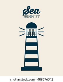 sea life conceptual poster vector illustration design