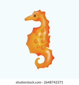 Sea Life Creature Sea Horse Watercolor Painting 