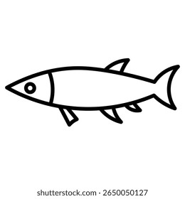 sea life icon flat thin outline art logo