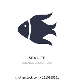 sea life icon on white background. Simple element illustration from Food concept. sea life icon symbol design.