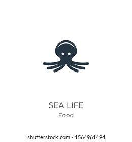 Sea life icon vector. Trendy flat sea life icon from food collection isolated on white background. Vector illustration can be used for web and mobile graphic design, logo, eps10
