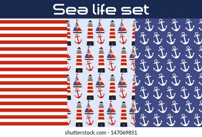 Sea life pattern collection