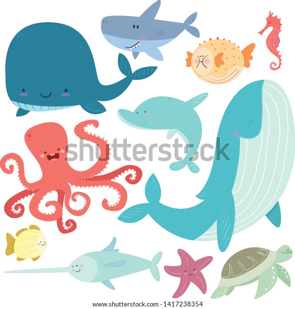17311円 【国産】 Cartoon Fish Bath Mat Sea Animal Abstract Marine Life Whale Starfish O