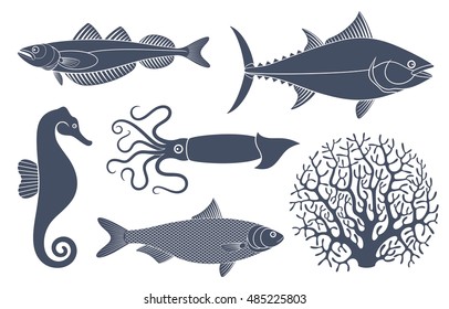 sea life silhouette