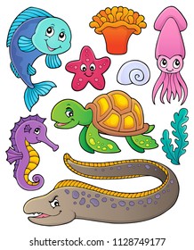 Sea life theme collection 1 - eps10 vector illustration.