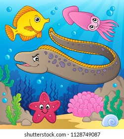 Sea Life Thema Bild 2 - eps10 Vektorgrafik.