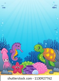 Sea life theme image 4 - eps10 vector illustration.