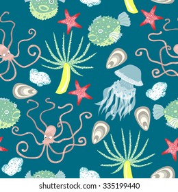 Sea life. Underwater world - Illustration