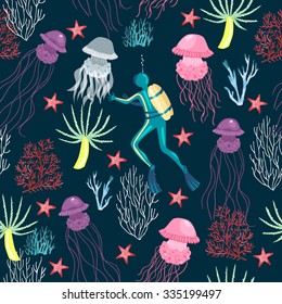 Sea life. Underwater world - Illustration