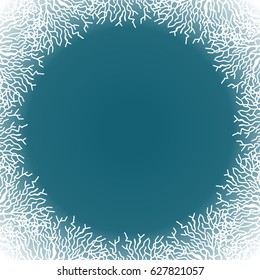 Sea life vector background with corals