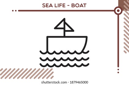 Sea Life Vector Icon Boat