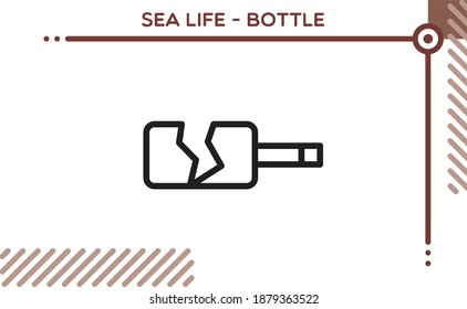Sea Life Vector Icon Bottle