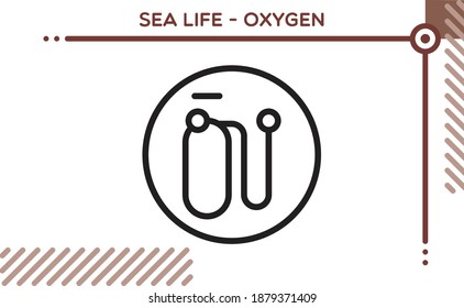 Sea Life Vector Icon Oxygen
