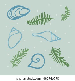 Sea life - vector illustration
