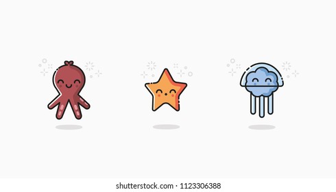 Sea life vectors