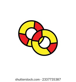 sea lifebuoy vector type icon