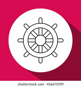 sea lifestyle design, flat illustration