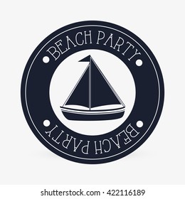 Sea lifestyle icon. nautical design. Flat illustration