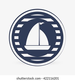 Sea lifestyle icon. nautical design. Flat illustration