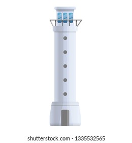 Sea lighthouse icon. Cartoon of sea lighthouse vector icon for web design isolated on white background