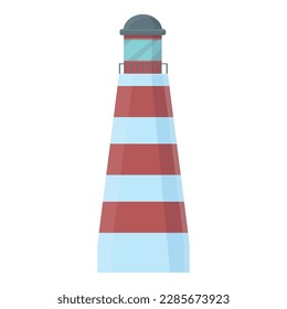 Sea lighthouse icon cartoon vector. Iceland travel. Ocean city