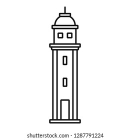 Sea lighthouse icon. Outline sea lighthouse vector icon for web design isolated on white background