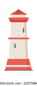 Sea lighthouse icon. Vector illustration