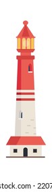 Sea lighthouse icon. Vector illustration