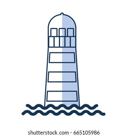sea lighthouse isolated icon