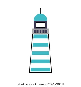 Sea lighthouse isolated icon