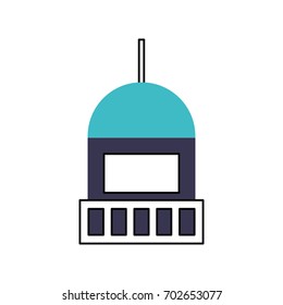 Sea lighthouse isolated icon