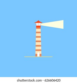 Sea lighthouse. Vector illustration .