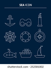 sea line icon 