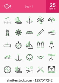 Sea Line Icons