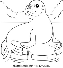 Sea Lion Animal Coloring Page for Kids