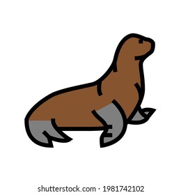 sea lion color icon vector. sea lion sign. isolated symbol illustration