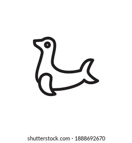 Sea Lion icon in vector. Logotype