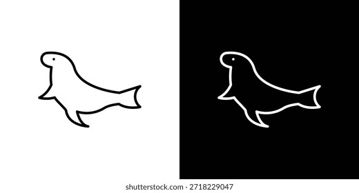 Iconos de león marino para Elementos de UI. Ilustración vectorial de alta calidad.