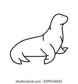 sea lion line icon vector. sea lion sign. isolated contour symbol black illustration
