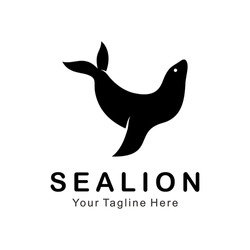 Sea Lion Logo Silhouette Vector