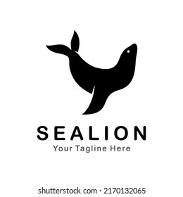 Sea Lion Logo Silhouette Vector