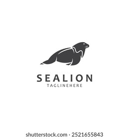 Sea lion mammal logo design animal sea illustration template