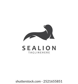 Sea lion mammal logo design animal sea illustration template